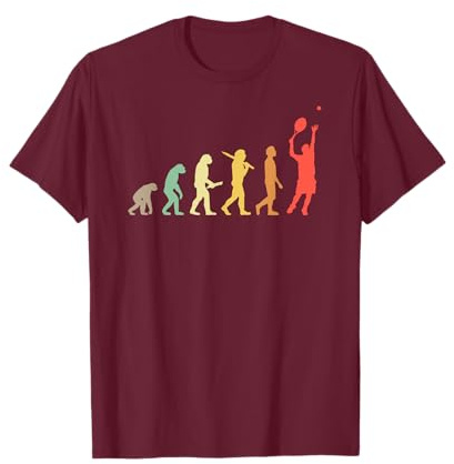 Tennis Évolution Rétro Cadeau pour Joueurs De Tennis T-Shirt