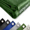 Jago® Telo Impermeabile - 5 x 6 m, PVC 650 g/m², Impermeabile, Antipioggia, con Occhielli, Verde - Telo Copritutto Occhiellato, Copertura, Telone Protettivo da Esterno, Legna, Campeggio