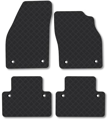 Volvo S40 (2003-2012) 3mm Rubber Car Mats | Tailored Fit Durable Floor Mats Full Coverage Protection Waterproof Accessories Easy Clean Anti Slip Made in the UK
