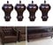 GLP Wooden Furniture Legs, Mid-Century Modern, 4 Pieces, Walnut, 8cm/3.1inch, Supports 400kg/880lbs, For Sofas, Beds, Cabinets, Dressing Tables