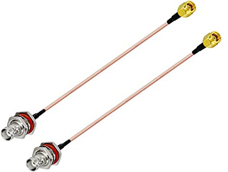 Vecys SMA Male to BNC Female RF Coaxial Cable RG316 15cm/6in (2pcs) for walkie talkie ham radio antennas PC LAN USB Raspberry Pi TYT Icom