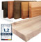 LAMO Manufaktur Wandregal Holz Baumkante | Regal Farbe: Roh | mit weißem Basic Regalträger | 160 cm