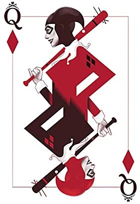 SCSHY Auto-Aufkleber 11.2Cm * 16.9Cm Lustiger Roter Joker Poker Aufkleber PVC Motorrad Auto Aufkleber