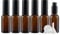 ZEOABSY 6 Pcs 30ml Empty Brown Glass with Fine Mist Spray Bottles Travel Portable Small Refillable Amber Sprayer Bottles with Black Pump Head for Cosmetic Perfume Containers, with 2X Funnel