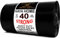Haya Home - Lot de 40 sacs poubelle en plastique noir résistant de 100 L - 1 rouleau de sacs poubelle robustes pour cuisine, maison, bureau, bricolage et jardin - Matériau 100 % recyclé