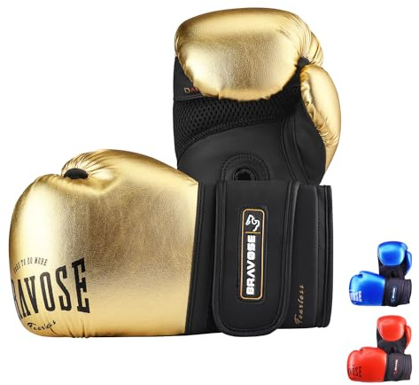 BRAVOSE Fearless Kids Boxing Gloves, Muay Thai Junior Boxing Gloves for Training, Sparring Mitts Junior Boxers | Ideal for Punching Bag, MMA, Kickboxing for Children, Boys, Girls, Youth 4oz 6oz 8oz