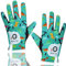 LOVMEAD Golfhandschuhe Kinder Links Rechts 1 Paar, Jungen Mädchen Allwetter Grün Mikrofaser Rain Grip Golf Handschuh Weicher Komfort Passform Größe S (Grün -1 Paar, S)