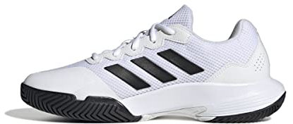 adidas Gamecourt M Sneaker für Herren, Weiß/Schwarz/Weiß, 46 EU