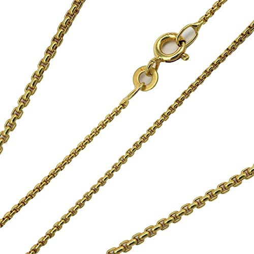 G J Venezia rund 375 9K Kette 1,20mm 50cm Halskette massiv Gelbgold Collier Unisex Made in Germany