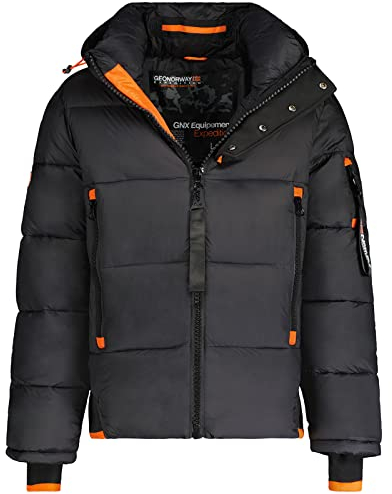 Geographical Norway Herren Winterjacke Calix Black -XXL - mit UD Beanie