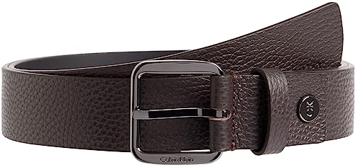 Calvin Klein Herren Gürtel Concise 3,5 cm Ledergürtel, Braun (Dark Brown Pebble), 85