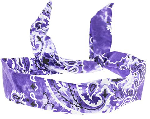 Topkids Accessories Paisley Wire Headbands for Women's Hair, Girls Headbands Hair Bands for Women Hair Accessories for Women Head Bands Adult Women Women's Fashion Headbands (Purple Acid Wash)