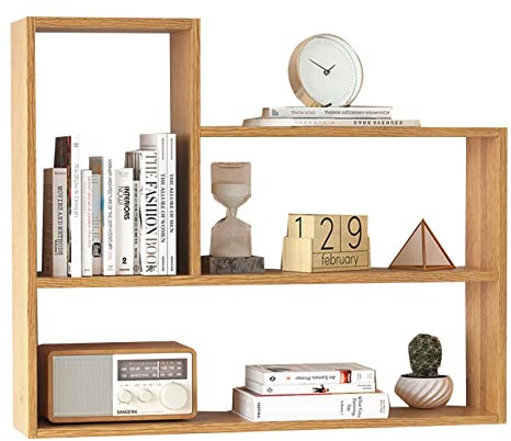 Wall Cabinets Wall Mounted Wall Floating Shelves Item Storage Locker Living Room Decorative Wall Cabinet Bookshelf Above Student Desk Sofa Background Wall Shelf (Color : Wood, Size : 80 * 20 * 65cm)