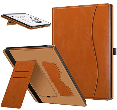 Fintie Schutzhülle mit Standfunktion für Remarkable 2 Digital Paper Tablet 26,2 cm (10,3 Zoll) (2020) – Premium-PU-Leder-Ständer mit Kartenfach und Stifthalter, Braun