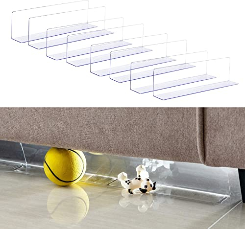8er Spielzeugblocker für Möbel,Transparente Lückenblocker Durchsichtiges Blockierbrett unter den Möbeln,Haustier-Prallplatte Für Lückenblocker Unter Dem Sofa und Dem Bett Verwendet Wird (40*4*12cm)