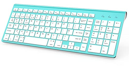 JOYACCESS Wireless Keyboard - Multi-Device Compatible for Laptop, Android, Windows, iMac, MacBook, iPad Air/Pro - Turquoise