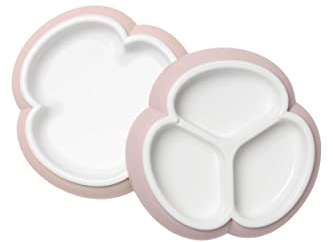BabyBjörn Kinderteller-Set, 2er-Pack, Blassrosa