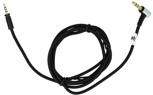 vhbw Audio AUX Kabel Ersatz für Sennheiser 564549 für Kopfhörer | Audiokabel 3,5 mm Klinkenstecker, 8,9 cm Schwarz