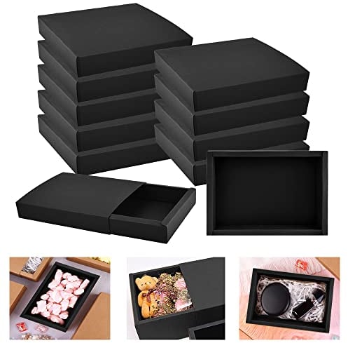 THATSRAD 12 Packung Kraftpapier Schubladenbox Geschenkbox Großbriefkartons Versandkartons 200 * 150 * 35mm Karton Geschenk Box Kraftpapier Schubladenboxen Klein Geschenkschachtel für Gastgeschenke