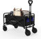 HOWHAI Folding Wagon Cart, Whole Collapsible Wagon, Outdoor Utility Wagon, 80L Capacity with Cup Pockets for Camping Fishing Shopping