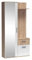 MINIO go for it - Flurgarderobe Schmal Alex I Flur Möbel 97cm Breit I Flurgarderoben mit Spiegel I Garderobenset Garderobenpaneel Wandgarderobe mit Ablage und Schuhschrank I Sonoma Eiche/Weiß