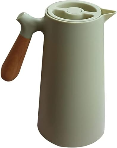 Moka Pot Induction,Engraved Coffee Pot Stovetop Coffee Maker, Thermal Coffee Carafe Dispenser Water Thermal Bottle Insulated Water Warm Keeping Kettle Carafe Coffe Tea Pot 1L Green ( Color : Grün )