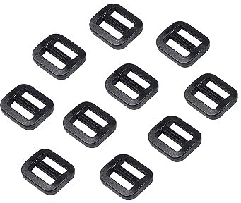 BAIWOAK Tri Glide Slider, starker Kunststoff, Tri-Glide-Schieber, verstellbare Schiebeschnalle, Gurtschieber für Rucksack, Gürtelriemen, Schwarz, 15mm,20mm,25mm,32mm,38mm,50mm