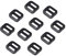 BAIWOAK Tri Glide Slider, starker Kunststoff, Tri-Glide-Schieber, verstellbare Schiebeschnalle, Gurtschieber für Rucksack, Gürtelriemen, Schwarz, 15mm,20mm,25mm,32mm,38mm,50mm