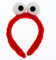 NET TOYS Lustiger Haarreif Monster mit Augen - Rot - Origineller Party-Kopfschmuck Haarschmuck Krümelmonster