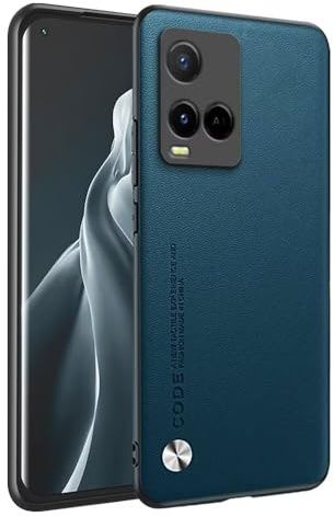 HONLEN Hülle für vivo Y21 4G / vivo Y21s / vivo Y33s 4G (6.51 Inches) Business Telefonhülle aus Leder mit Rückseite, Saphir