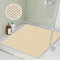 Tapis de douche antidérapant 80 x 80 cm - Doux et confortable avec trous de drainage - En luffa en PVC - Pour massage - Séchage rapide - Beige