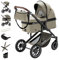Daliya® FLEXI-PRO Kombikinderwagen & Buggy |Vielseitig, Leichter Reisekinderwagen, Umstellbar zum Sportwagen | Großer Einkaufskorb, Sicher & Komfortabel | Kinderwagen (2in1, Beige)