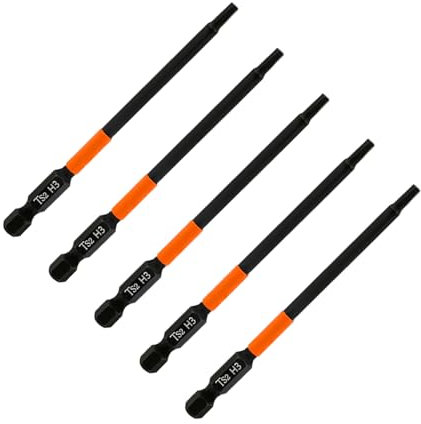 5 Pcs Screwdriver Driver Bits Set, Hex Electric Screw Anti Slip Drill Bits for Power Tools Hand Screwdrivers, 3mm x 100mm