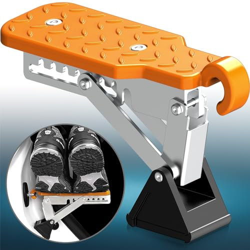 Marchepied de porte de voiture – Crochet réglable à 7 vitesses et pédale pliable pour supporter les deux pieds – Charge maximale 226,8 kg – Accès pratique au toit pour la plupart des voitures, SUV