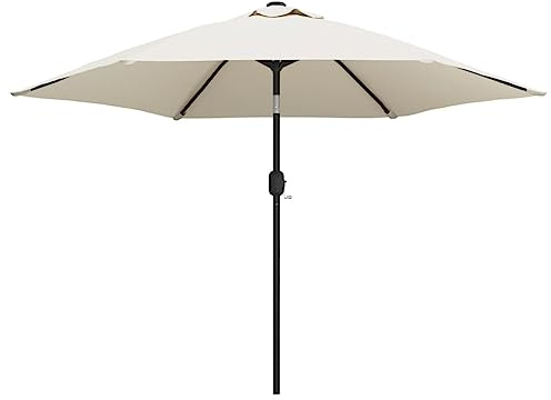 MNISDFL Parasol de plage - Parasol déporté - Parasol de balcon - Parasol de jardin - Parasol de plage - Protection solaire - Vert, Blanc., 38 mm