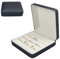 Elitecran Schmuck Ring Organizer Box, Blau Ring Aufbewahrungsbox Schmuckkästchen für Reisen Zuhause, PU Leder Samt Schmuck Geschenkbox, Ringe Tray Box für Frauen Mädchen Mehrere Ringe Ohrringe