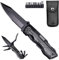 TravelHawk Taschenmesser Klappmesser - 14-in-1 Multitool - Einhandmesser Klappbar Multifunktionswerkzeug DIY Schraubendreher, Bit-Set, Säge, Flaschenöffner Outdoor Messer Survival Geschenk für Männer
