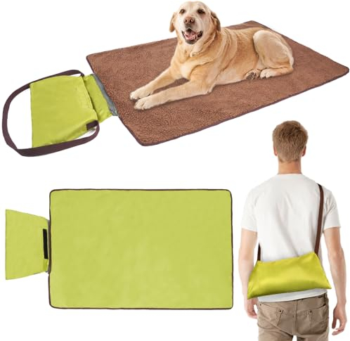 Adiwo Faltbare wasserdichte Haustier Decke, 100 x 70cm Camping Decke Hund Katze Mat Wärmende Decke mit Tasche Hundebett Hundematte Hundedecken für Outdoor Innen Reisedecke für Haustier
