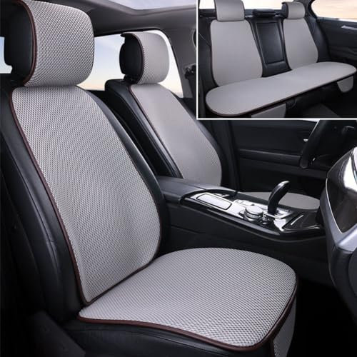 SRTMIRJJ Auto Sitzkissen Komplettset für ID4 ID.4 X 2021-2024, Flachs Autositzschutz mit Rückenlehne Auto Sitzunterlage Anti Rutsch,A