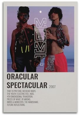 MGMT Oracular Spektakuläres Poster, Wandkunst, Vintage-Kunst, Raumdekoration, ästhetisches Schlafzimmer-Poster für Schlafzimmer, 20 x 30 cm, ungerahmter Stil