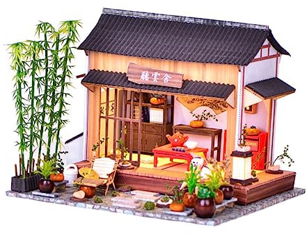 PHENOFICE 1 Jeu Cour Chinoise Bricolage Décoration Miniature modèle de Maison de Bricolage DIY House décoration Chinoise modèle de Jardin Bricolage Jouet modèle Fait à la Main Papier