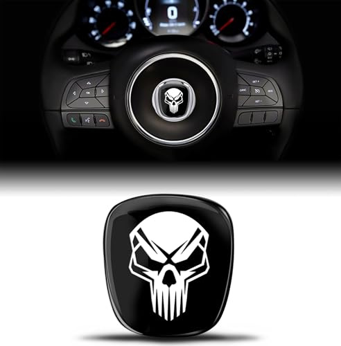 SkinoEu 3D Domed Aufkleber für Lenkrad Emblem Kompatibel mit Fiat VF 9 | Lenkrad Emblem Aufkleber