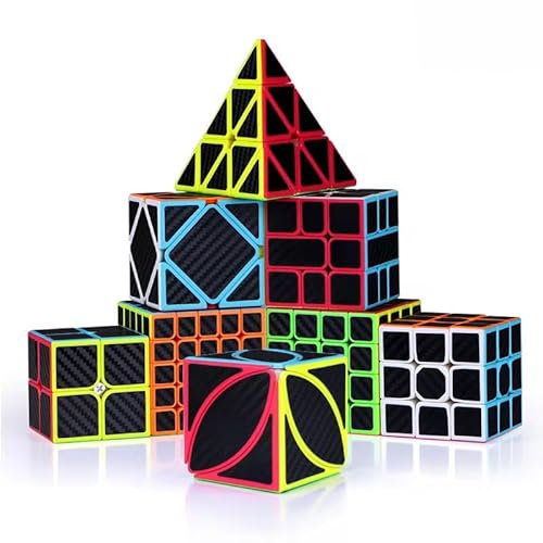 Zauberwürfel Set 4-in-1, Speedcube Sammlung mit Megaminx und Spezialwürfeln (6015)