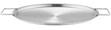 Eva Trio | Deckel 28 cm Edelstahl | Der Stahlteil des Deckels besteht aus 90 Prozent Post-Consumer-Recycling-Edelstahl | Brushed steel