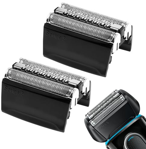 Lot de 2 lames de rechange 52B Series 5 pour rasoir électrique Braun Series 5, 52B - Compatible avec Braun 5018S, 5020CS, 5050CS, 5031S