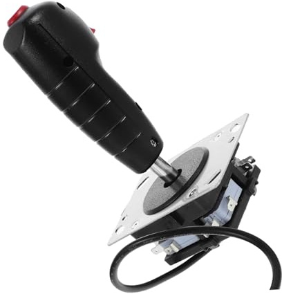 Toddmomy Joystick Simulateur de Vol Vibration, Manette Main en Alliage D'aluminium et Pvc, Accessoire de Jeu Facile à Installer pour Jeux de Simulation de Vol