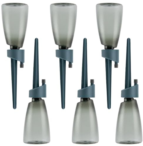 Picchi Irrigatori Per Piante | 6 Pezzi con Bottiglia per Irrigazione Automatica,Valvola di Rilascio Graduale per Uso Domestico Balcone Esterno e Vacanze con Automatico a Goccia