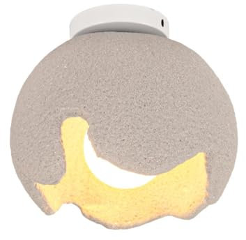 DLGLOLIN - Lámpara de techo para dormitorio, pasillo, diseño de cemento, lámpara de techo, E27, color gris redondo