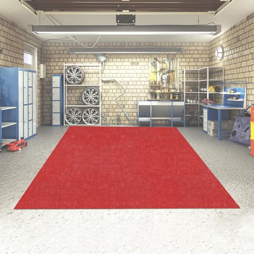 Tapis de Garage 520×223 cm, Rectangulaire Absorbant et Antidérapant, Protection Sol Imperméable pour Voiture, Moto ou Atelier