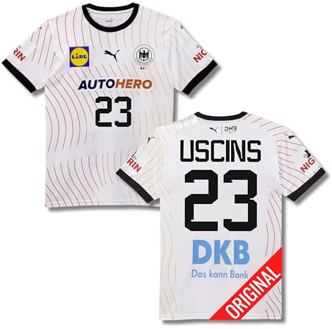 PUMA Original DHB Handball Trikot Herren [Home 2024] Offizielles Handball Trikot [Spieler oder Personalisiert] Sportbekleidung Sport Tshirts Herren Shirt Männer